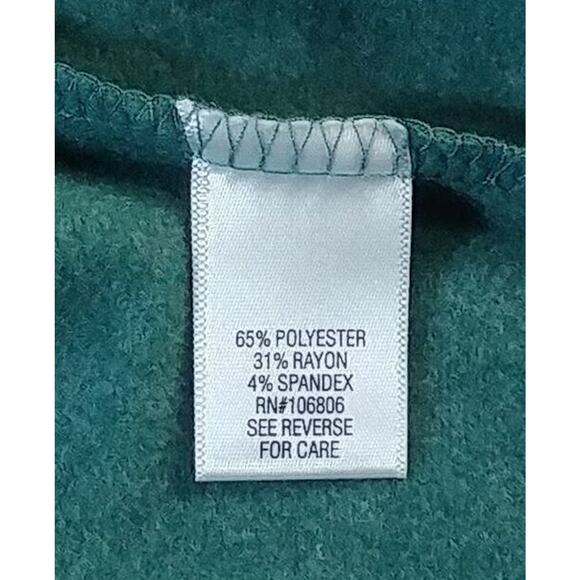 Croft & Barrow Full Zip Women's Sweat Jacket With Pockets Petite Medium Green - Picture 9 of 9